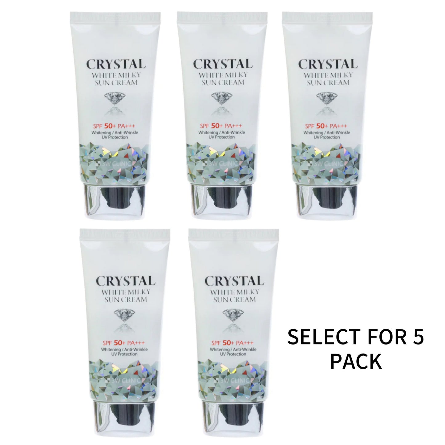 3W CLINIC Crystal White Milky Sun Cream 50ml
