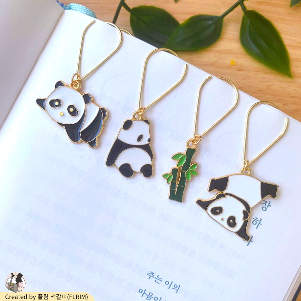 Baby Panda and Bamboo Bookmarks