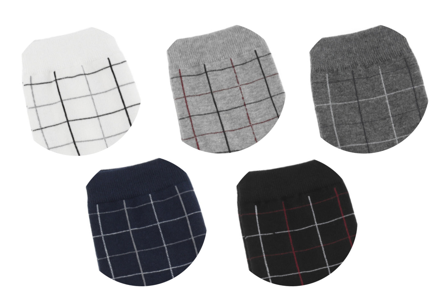 I&J Men's square pattern fashion socks (5pairs / 10pairs)