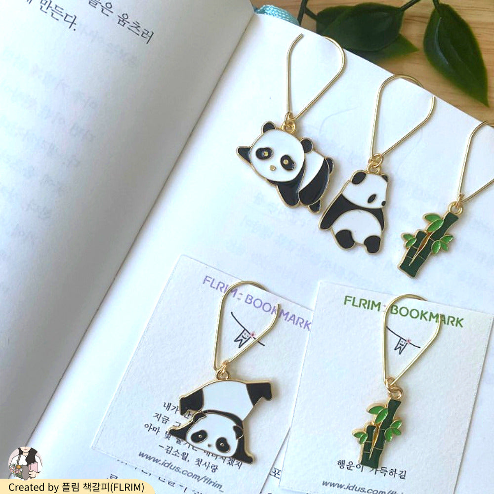 Baby Panda and Bamboo Bookmarks