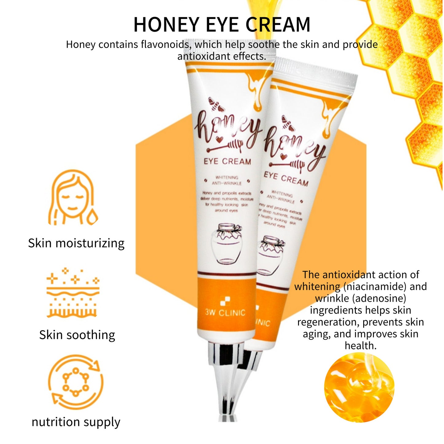 3W CLINIC HONEY EYE CREAM 40ml