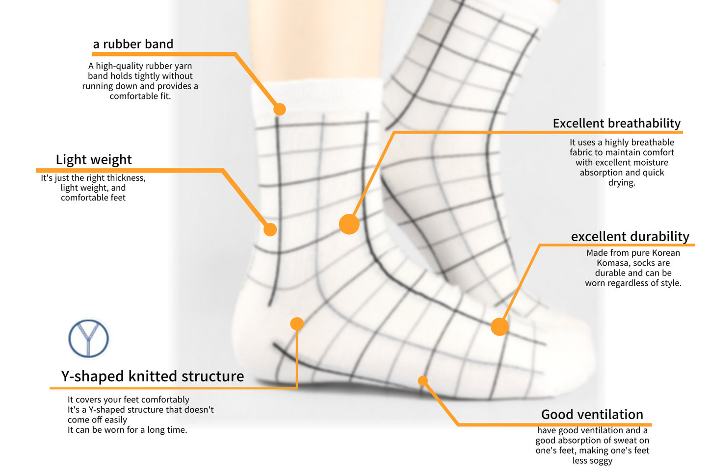 I&J Men's square pattern fashion socks (5pairs / 10pairs)