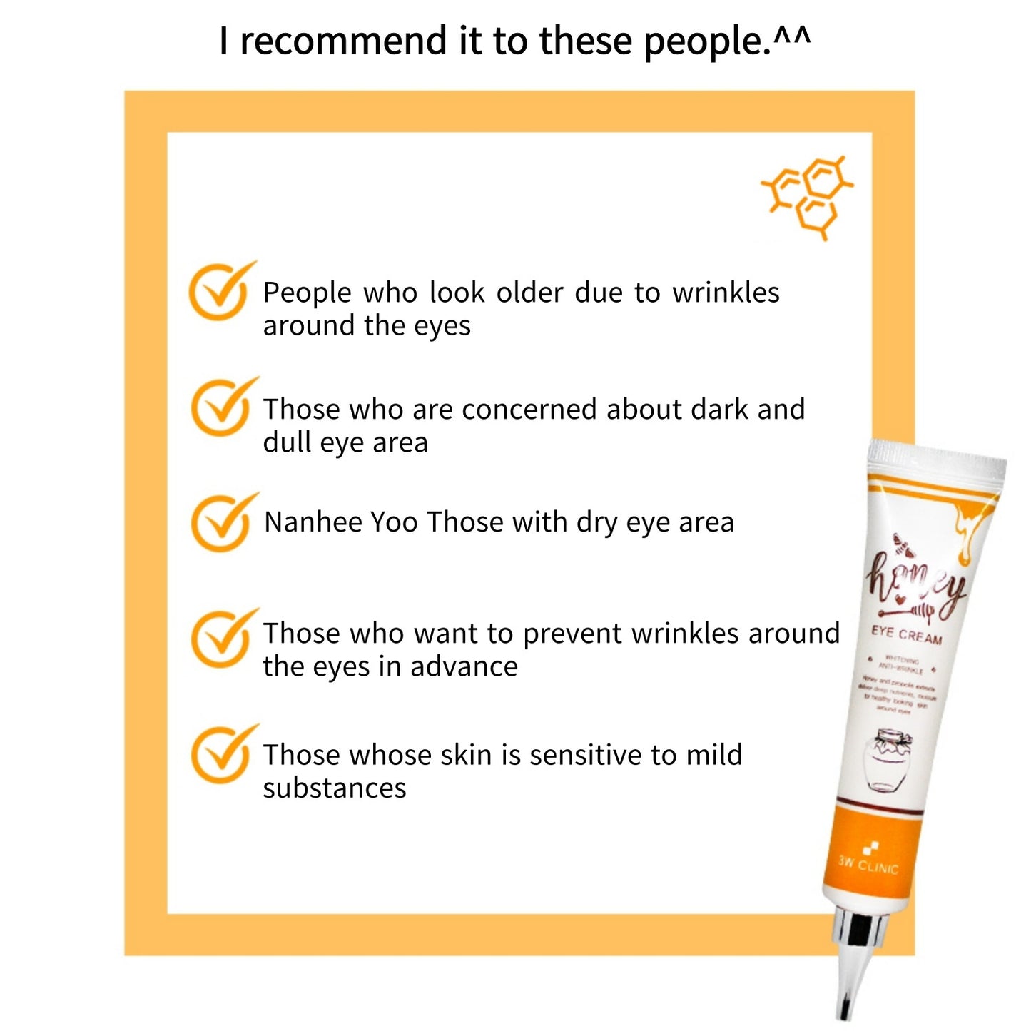 3W CLINIC HONEY EYE CREAM 40ml