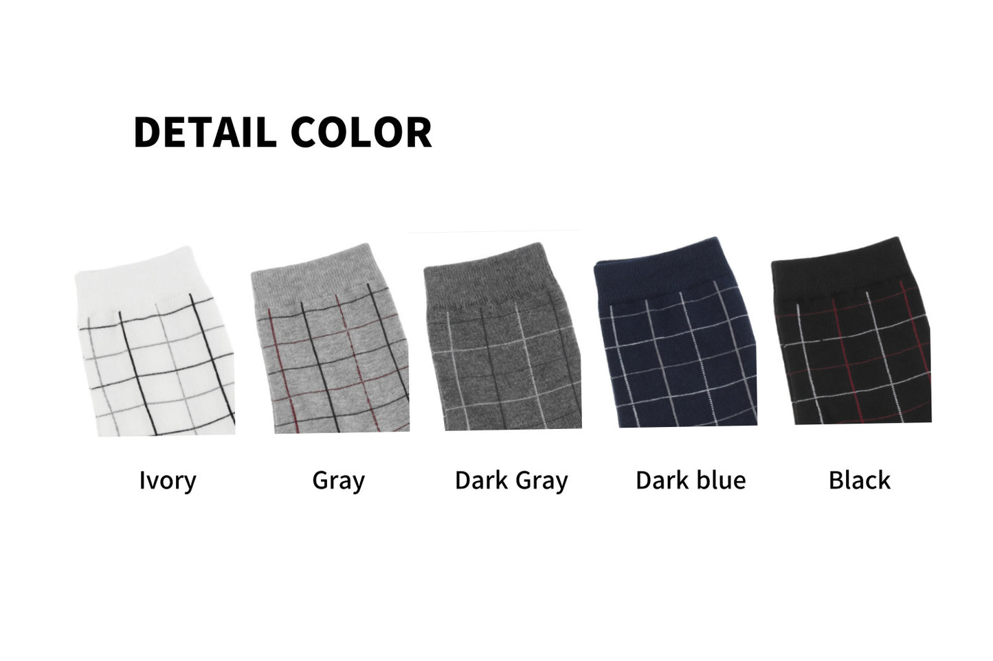 I&J Men's square pattern fashion socks (5pairs / 10pairs)