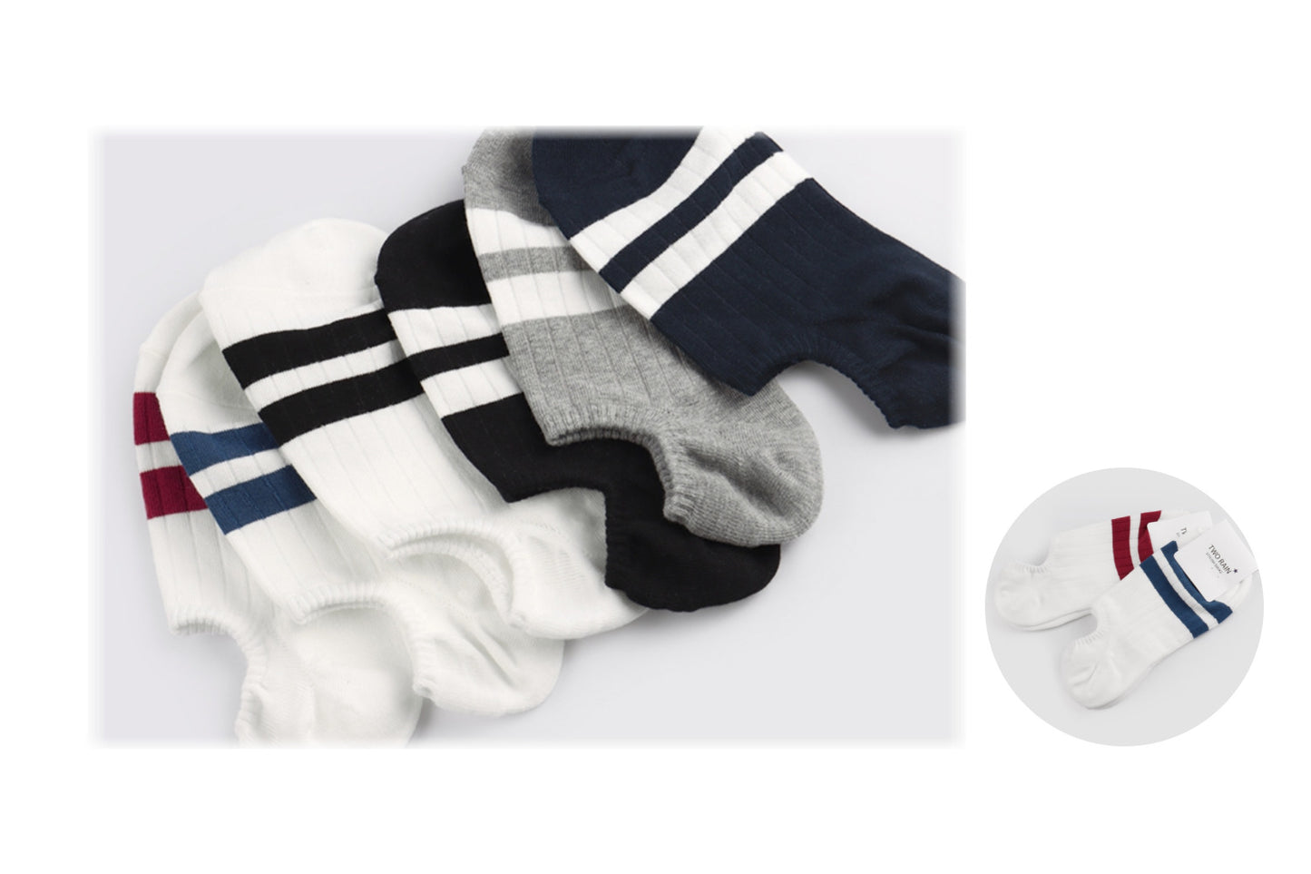 I&J Men's Ankle Fashion Sneakers tow rain No Show Ankle Socks Low Cut Invisible Non Slip Liner Socks(6pairs/12pairs)