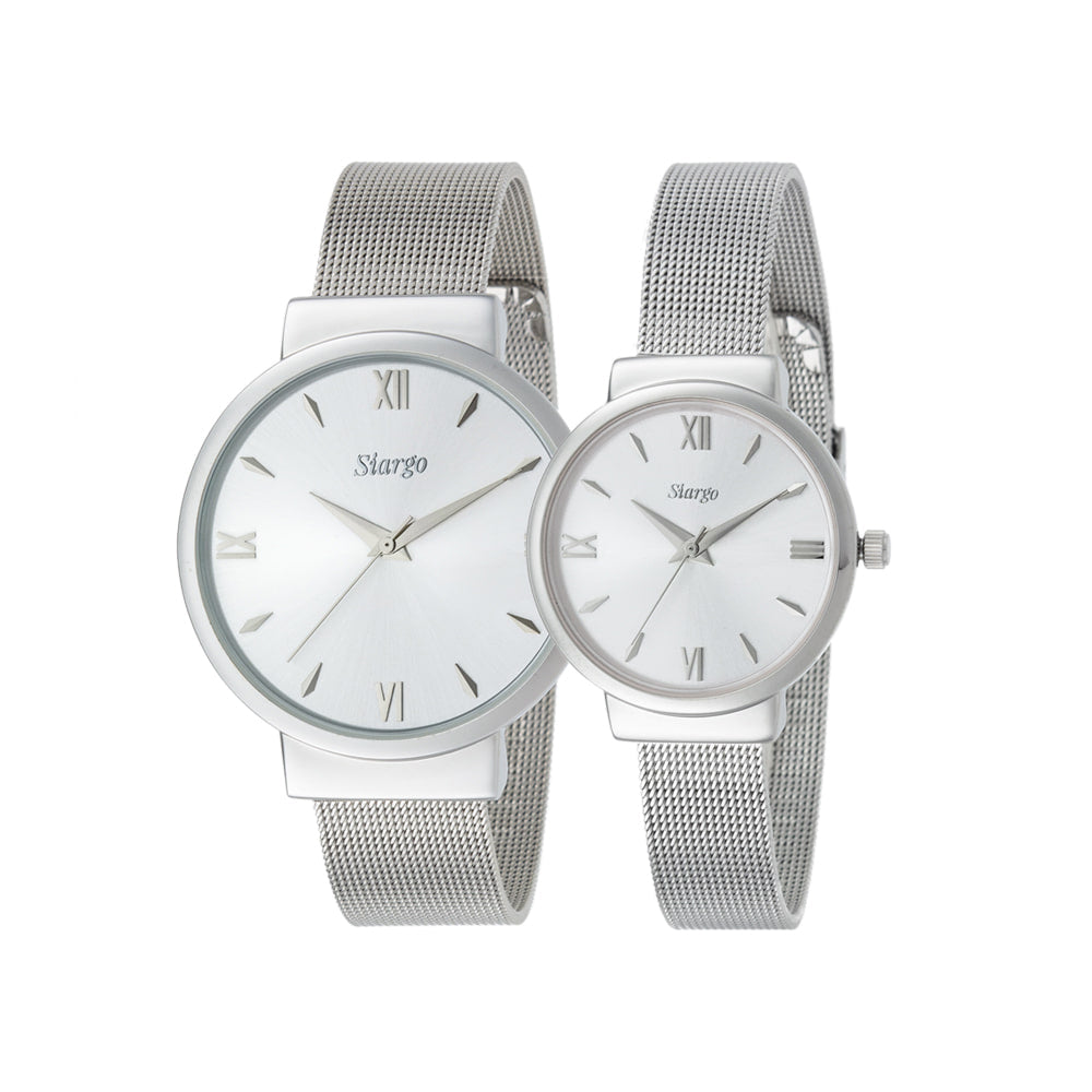 SIARGO CLOVE Mesh Strap Watch for Couple(Total of two watches)