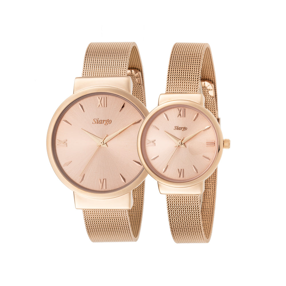 SIARGO CLOVE Mesh Strap Watch for Couple(Total of two watches)