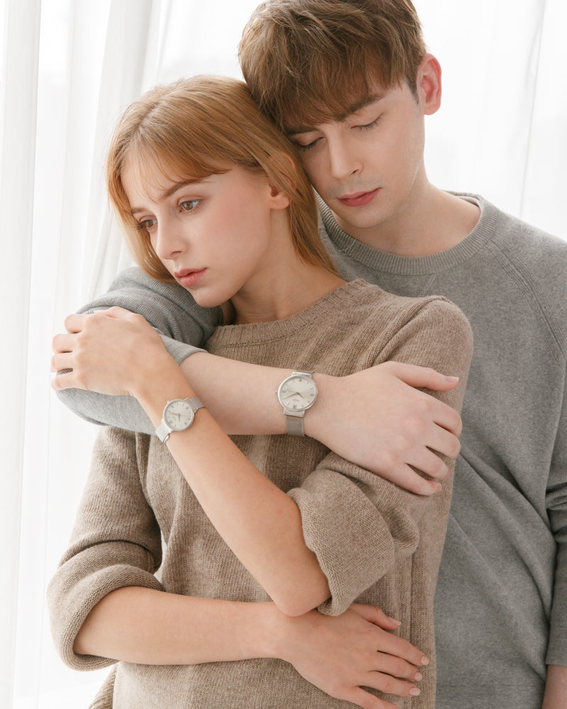 SIARGO CLOVE Mesh Strap Watch for Couple(Total of two watches)