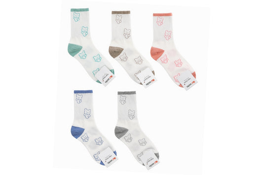 I&J Heart Bear Sports Socks Elastic Ankle Length Cotton Socks Aesthetic Socks Cute Socks Lightweight Low Cut Socks for Women(5pairs/10pairs)