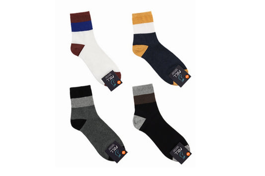 I&J Men's Two-Tone  Fashion Socks(4pairs/8pairs/12pairs)