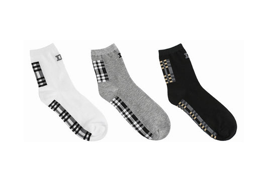 I&J Men's floor check pattern fashion socks (6pairs /12pairs)