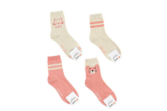 I&J Love cat Socks Elastic Ankle Length Cotton Socks Aesthetic Socks Cute Socks Lightweight Low Cut Socks for Women(4pairs/8pairs)