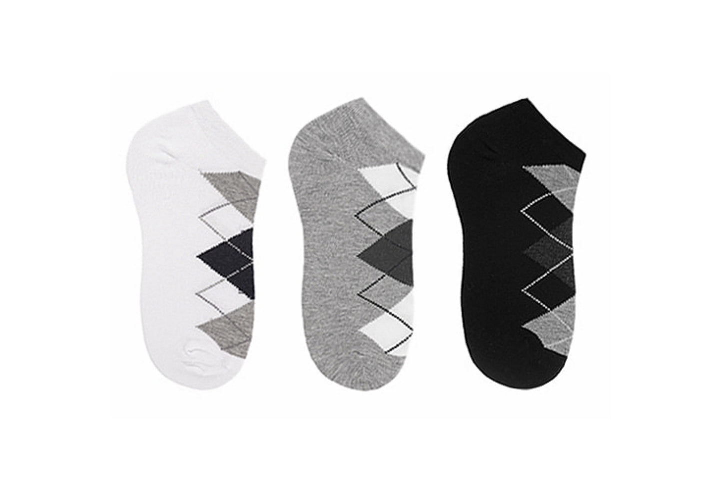 I&J Mens Multi-Pack argyle pattern Cotton Socks Ankle Thin Breathable Summer Comfort Low Cut Socks(3pairs/6pairs/12pairs)