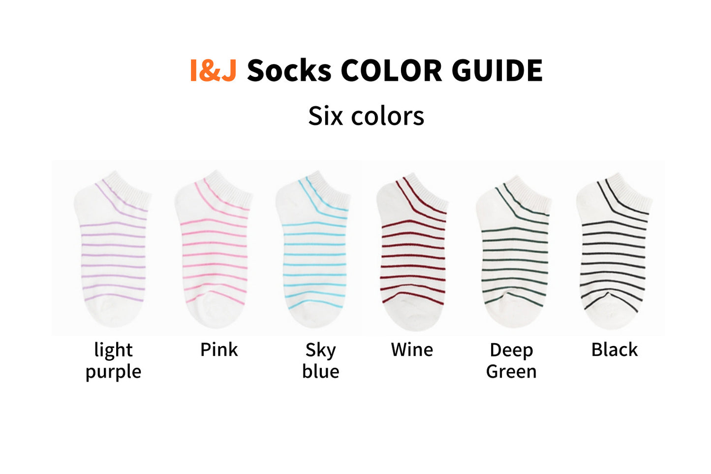 I&J Ringle Pattern Dotted Women's Socks Lightweight Ventilation Socks No Show(6pairs/12pairs)