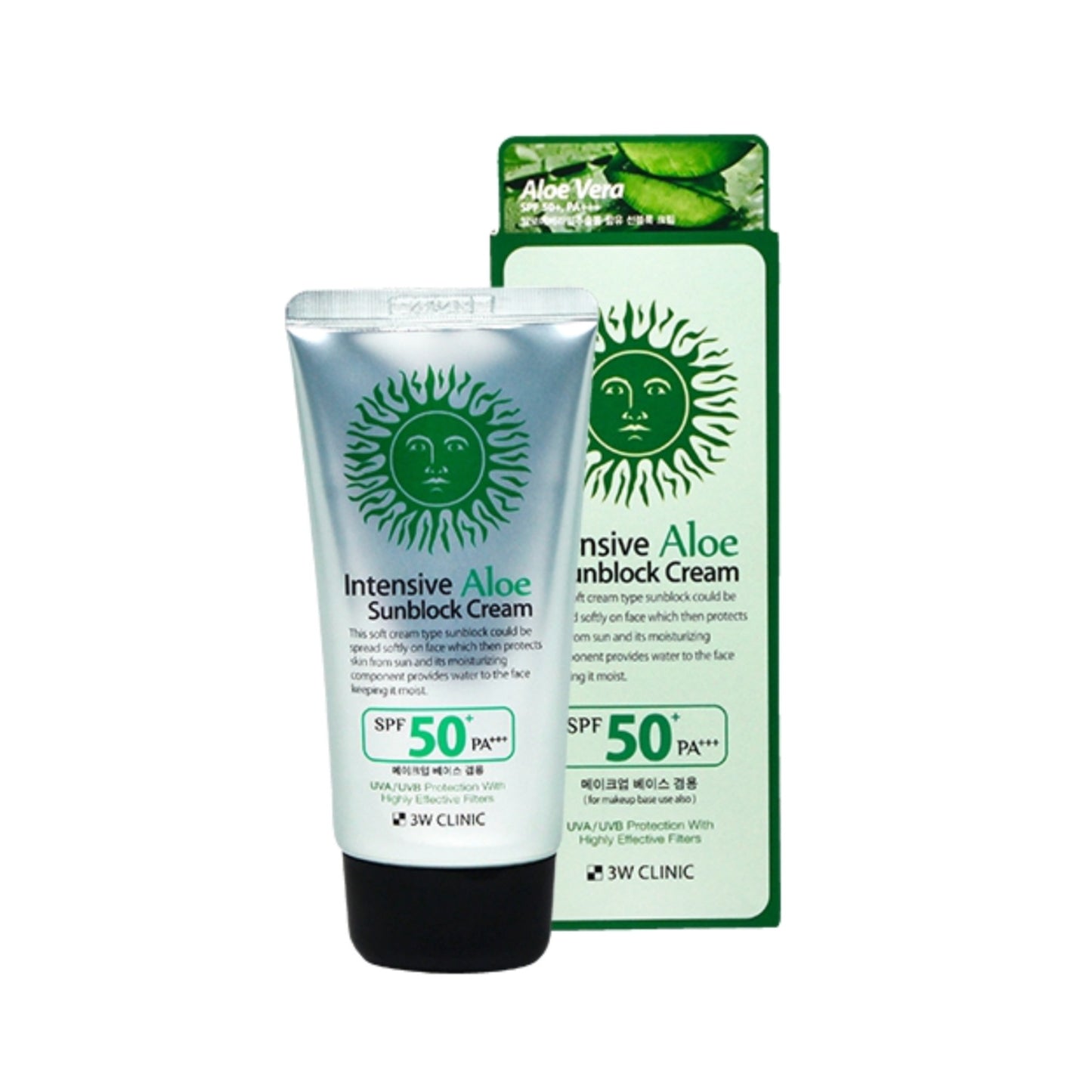 3W CLINIC INTENSIVE ALOE UV SUNBLOCK CREAM 70ml