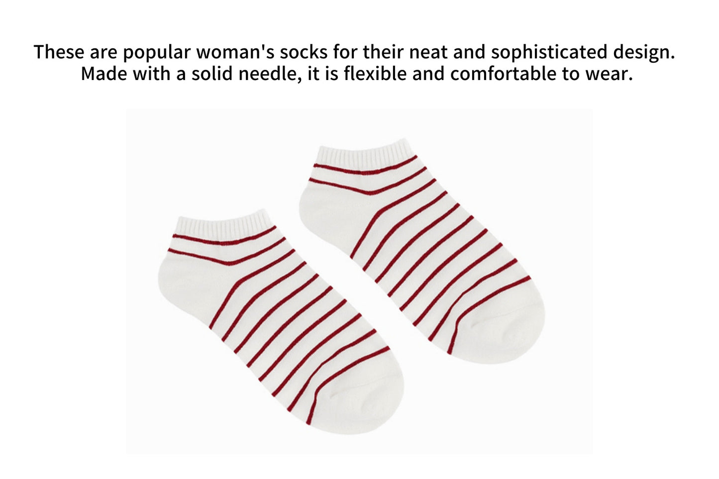 I&J Ringle Pattern Dotted Women's Socks Lightweight Ventilation Socks No Show(6pairs/12pairs)