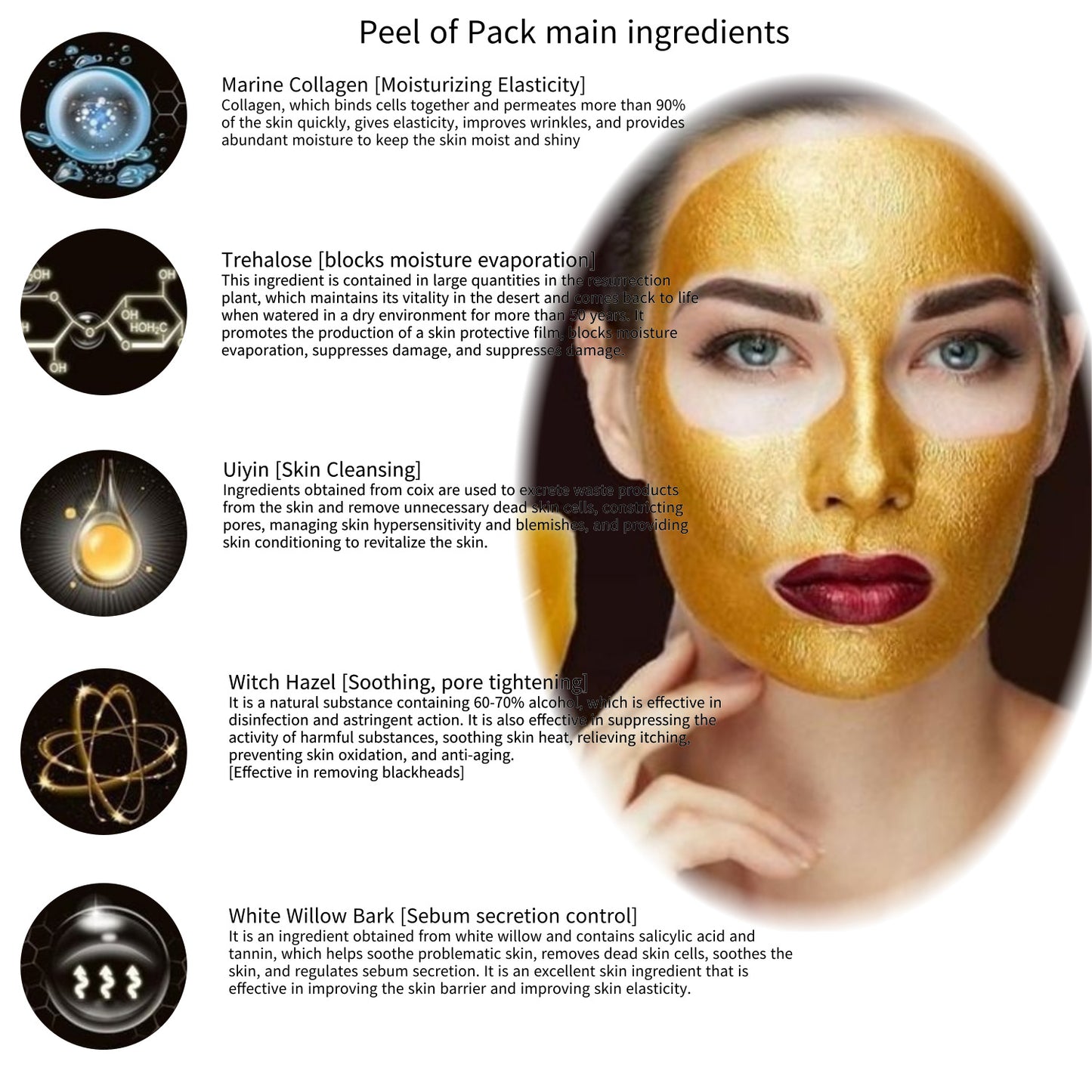 3W CLINIC COLLAGEN LUXURY GOLD PEEL OFF PACK 100g