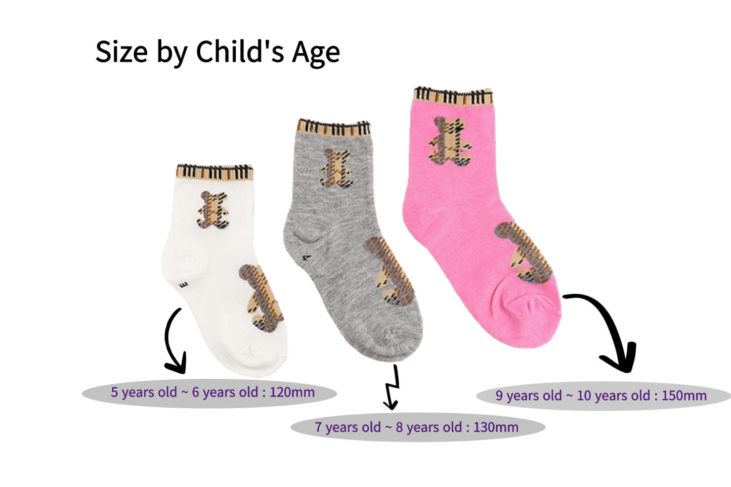 I&J child check patterned baby bear Socks Elastic Ankle Length Cotton Socks Aesthetic Socks Cute Socks Lightweight Low Cut Socks for child(6pairs/12pairs)