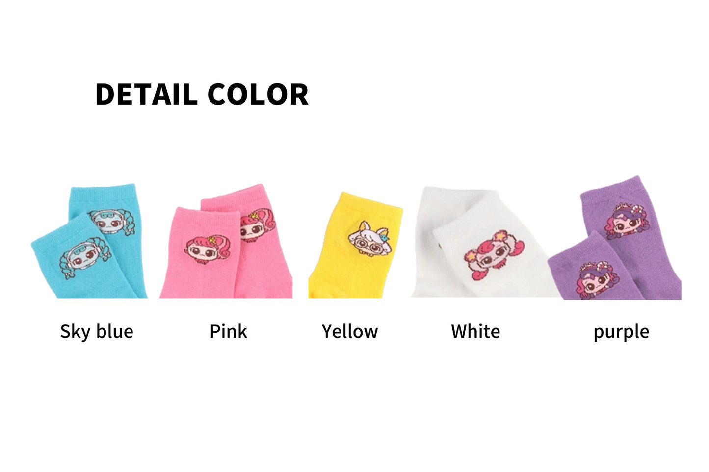 I&J Children's Mysterious Catch Tiny Pink Magic Socks Elastic Medium Cotton Socks Aesthetic Socks Cute Character Socks Non-slip on the Floor Nonslip 3-10 Years Old (ONE SIZE) Low Cut Socks for Light Children (5 Pairs/10 Pairs)